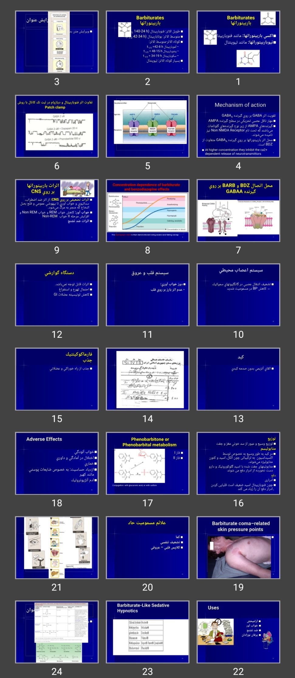 پاورپوینت Barbiturates باربيتورات ها