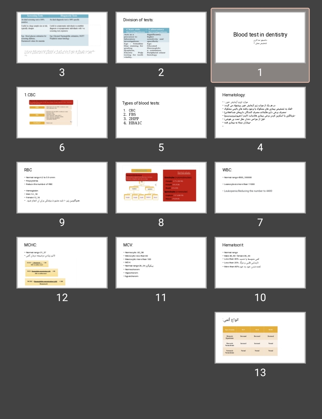 پاورپوینت Blood test in dentistry