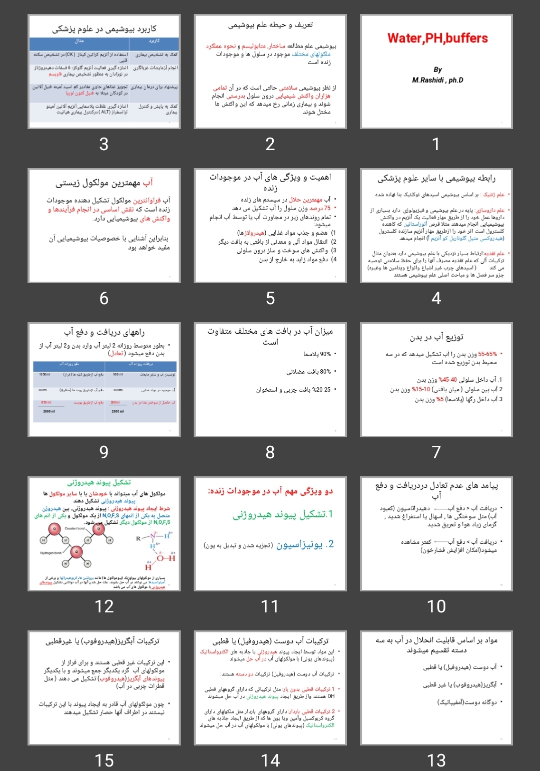 پاورپوینت آب و بافر