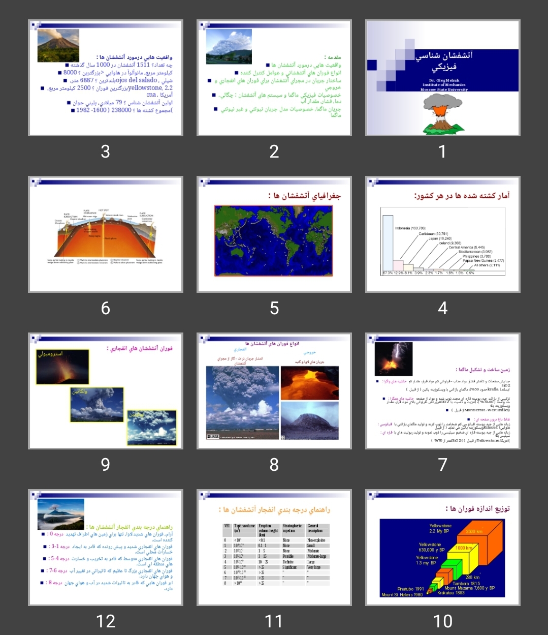 پاورپوینت آتشفشان شناسی فيزيكی