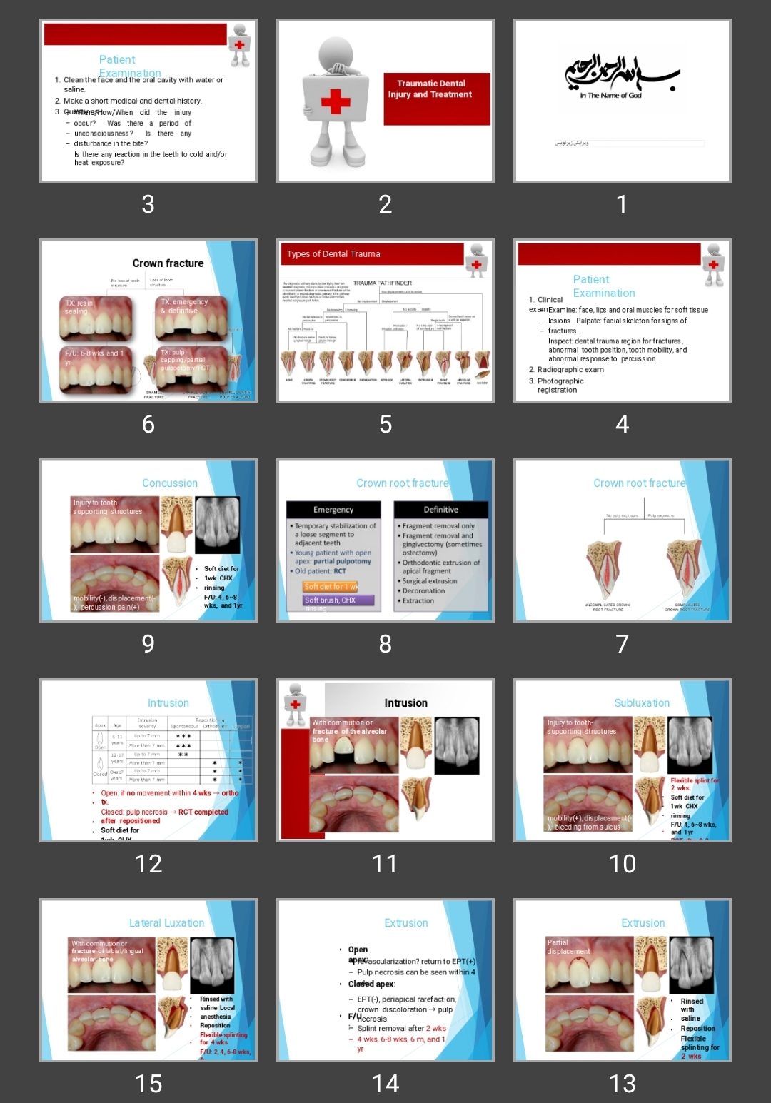 پاورپوینت آشنایی با صدمات دندان های دایمی Traumatic Dental Injury and Treatment