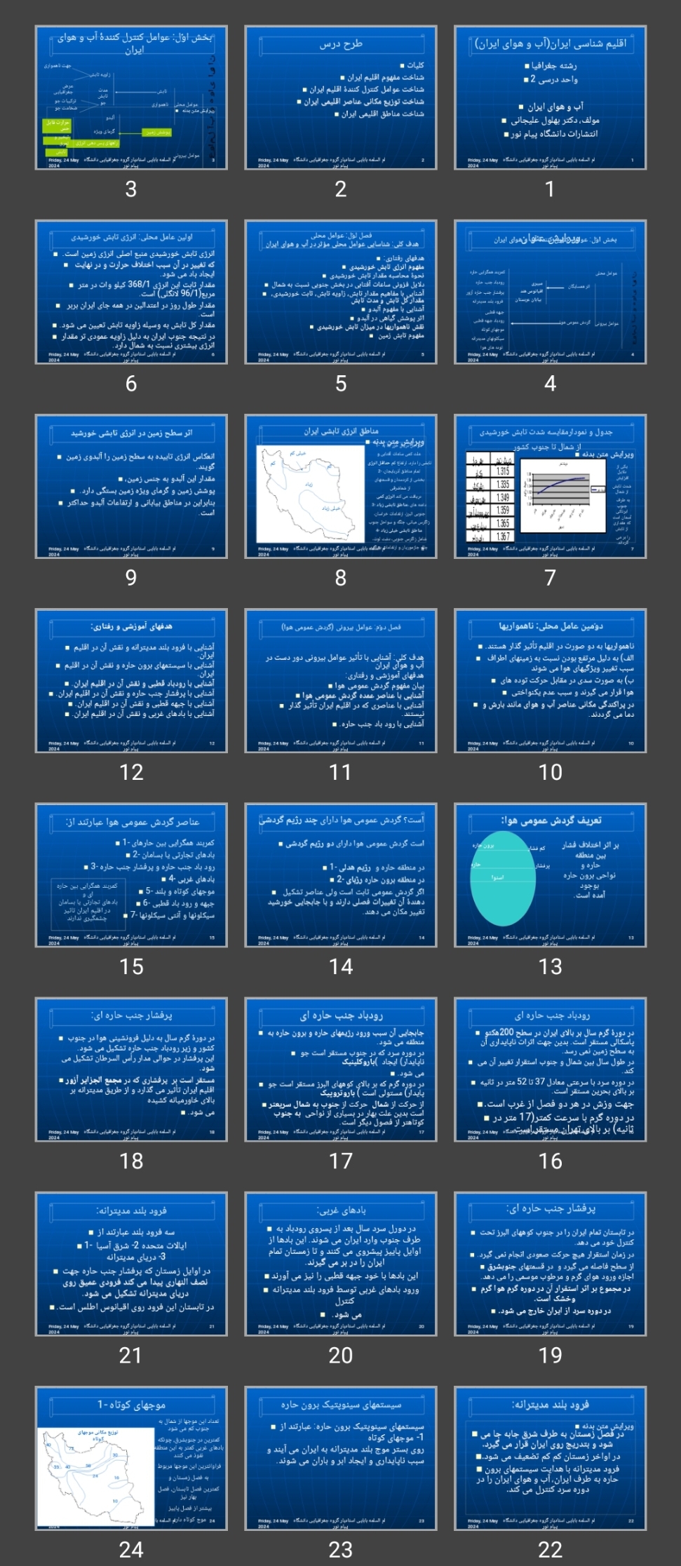 پاورپوینت اقلیم شناسی ایران