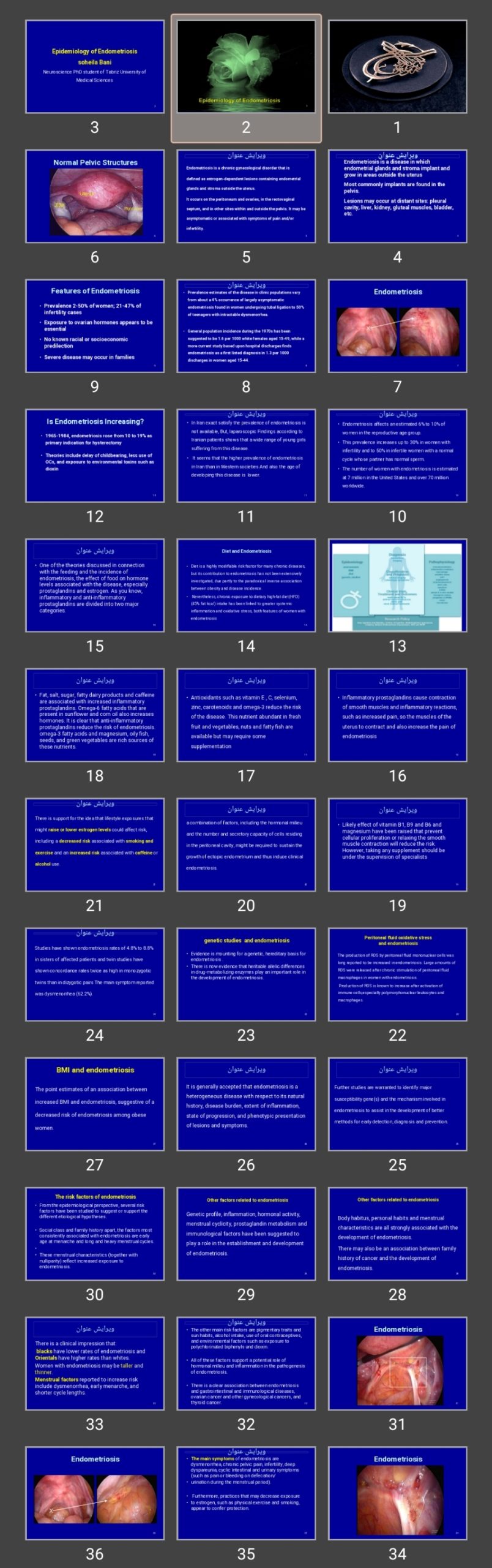 پاورپوینت اندومتریوز (Epidemiology of Endometriosis)