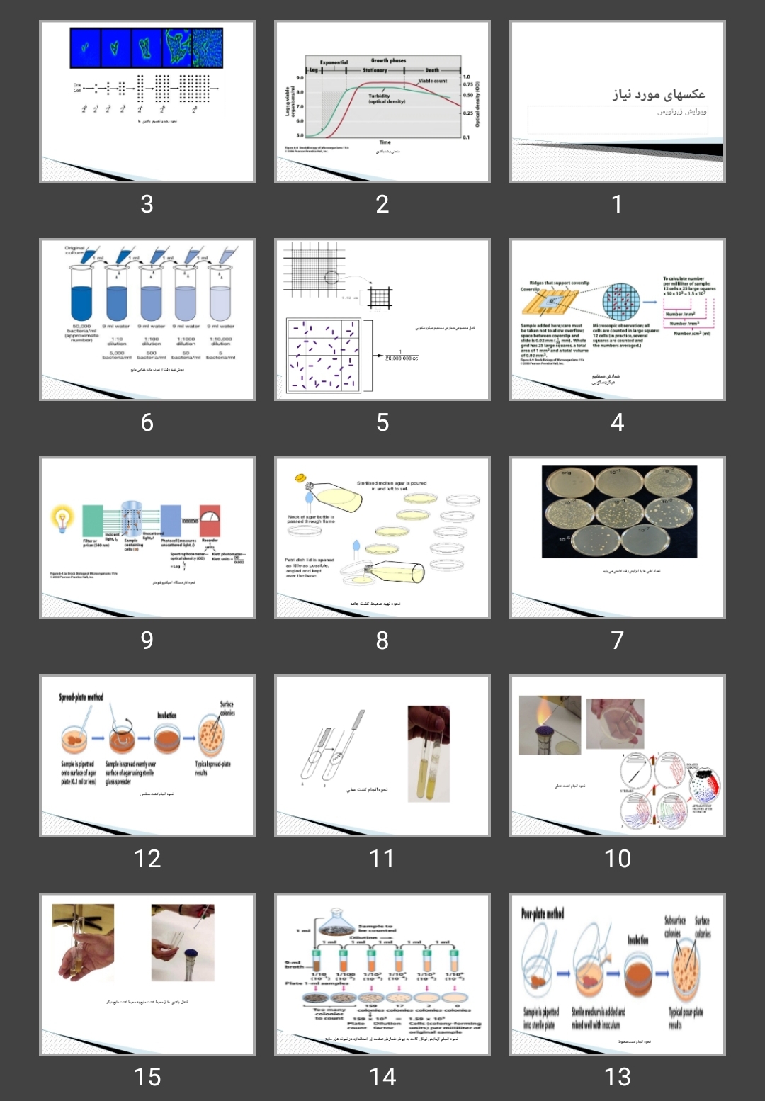 پاورپوینت تصاویر کشت های میکروبی