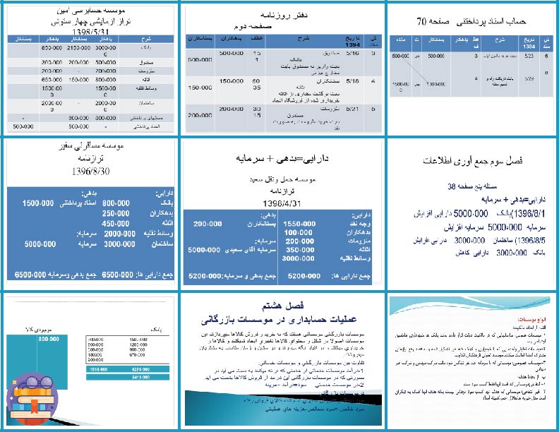 پاورپوینت حل مسائل اصول حسابداری 1