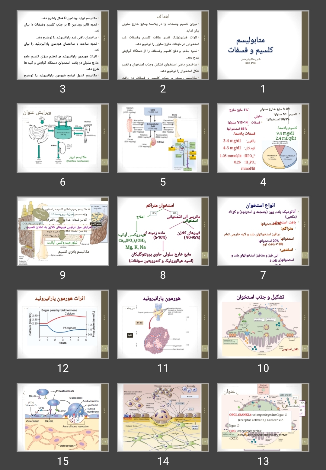 پاورپوینت متابوليسم كلسيم و فسفات