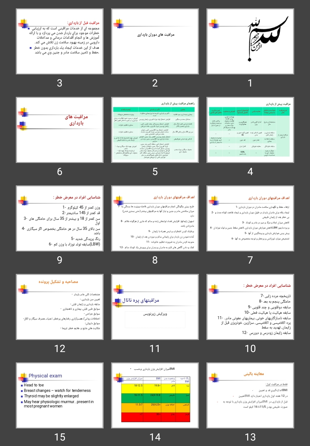 پاورپوینت مراقبت های دوران بارداری