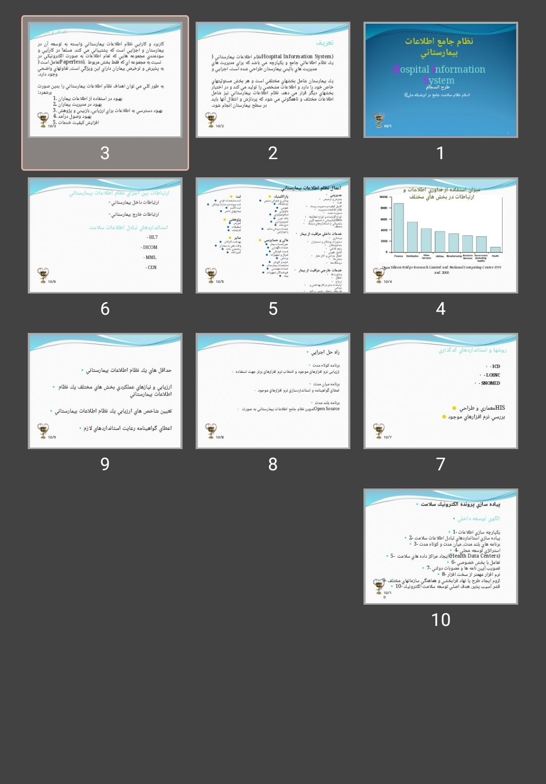 پاورپوینت نظام جامع اطلاعات بيمارستانی  Hospital Information System