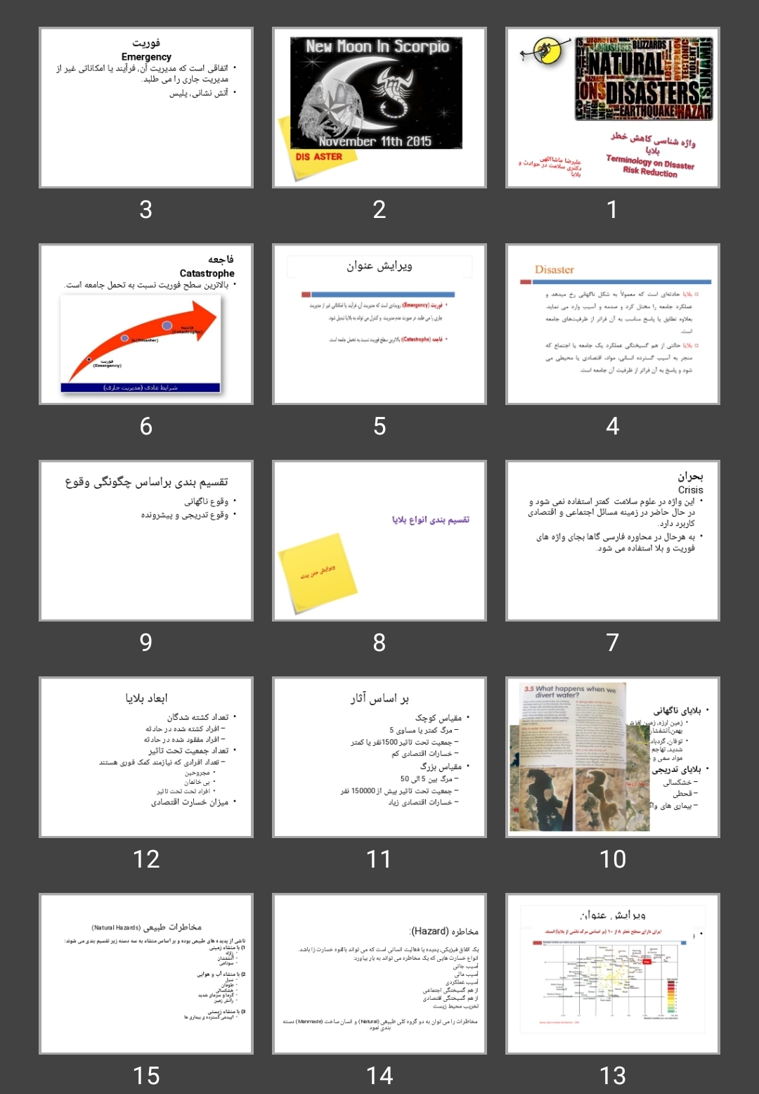 پاورپوینت واژه شناسی کاهش خطر بلایا Terminology on Disaster Risk Reduction