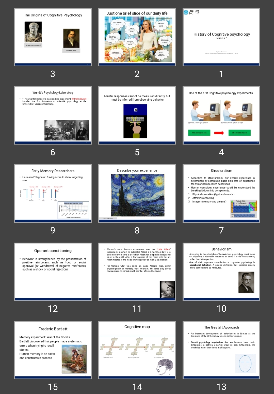 پاورپوینت History of Cognitive psychology