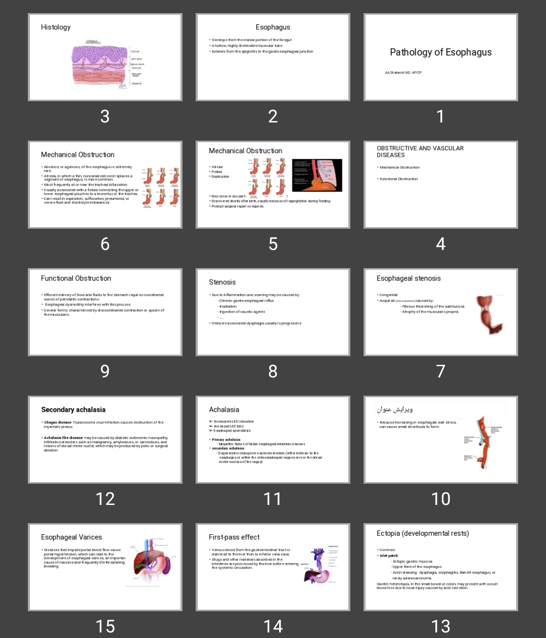 پاورپوینت Pathology of Esophagus